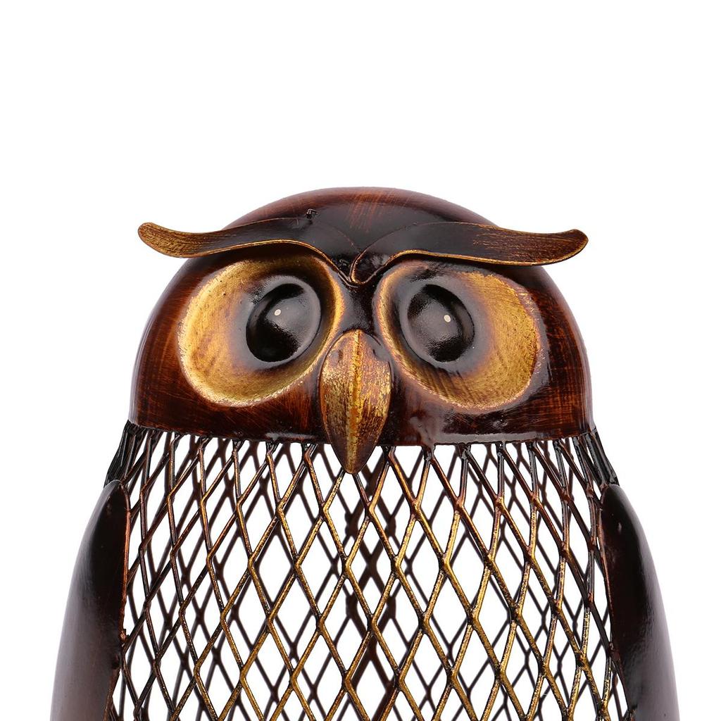 Metal Owl Piggy Bank Coin Saver by HitMyNeed