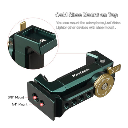 Metal Phone Tripod Mount with Cold Shoe & Arca Base by HitMyNeed