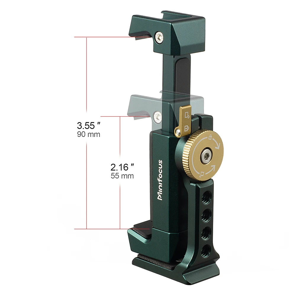Metal Phone Tripod Mount with Cold Shoe & Arca Base by HitMyNeed