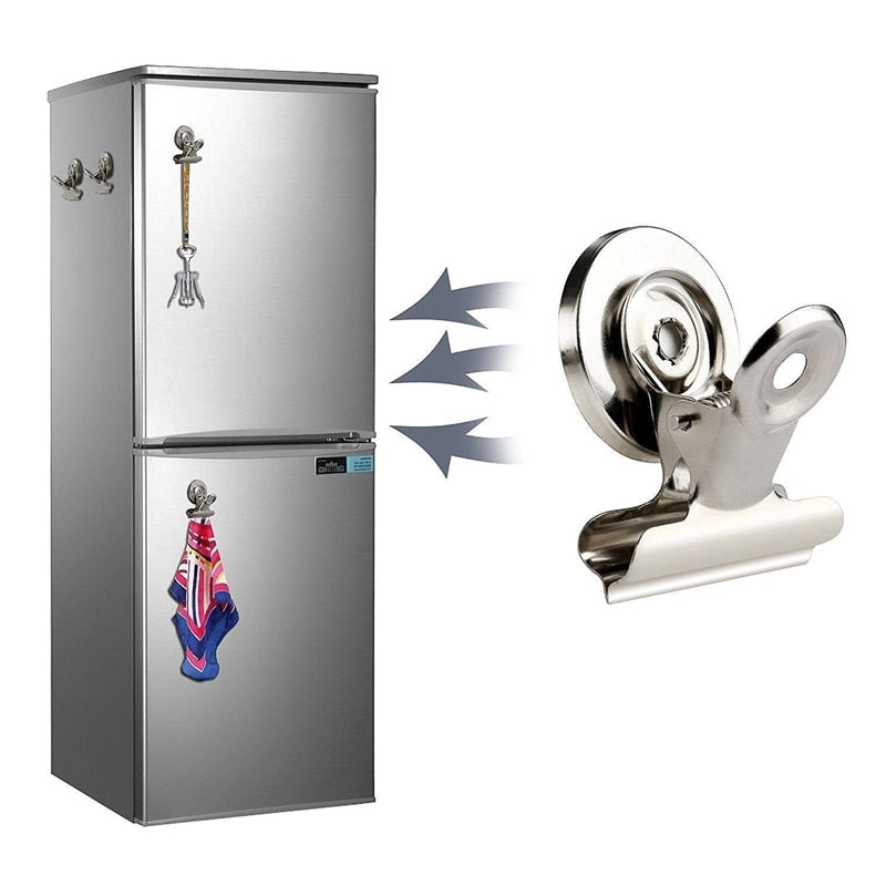 Metal Refrigerator Magnet Clips Set (5 Pack) by HitMyNeed