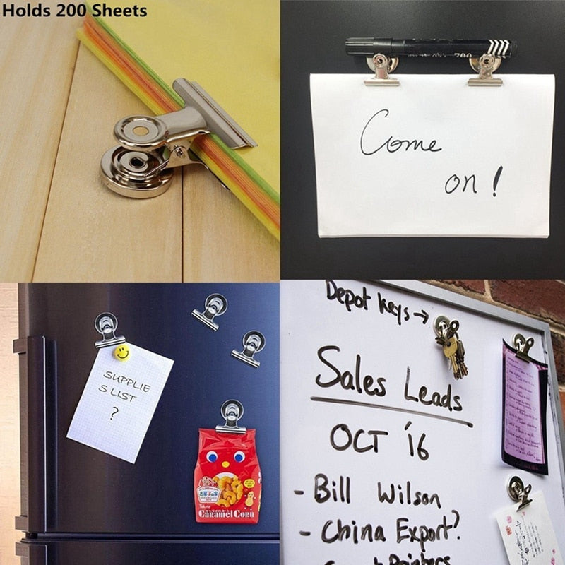 Metal Refrigerator Magnet Clips Set (5 Pack) by HitMyNeed