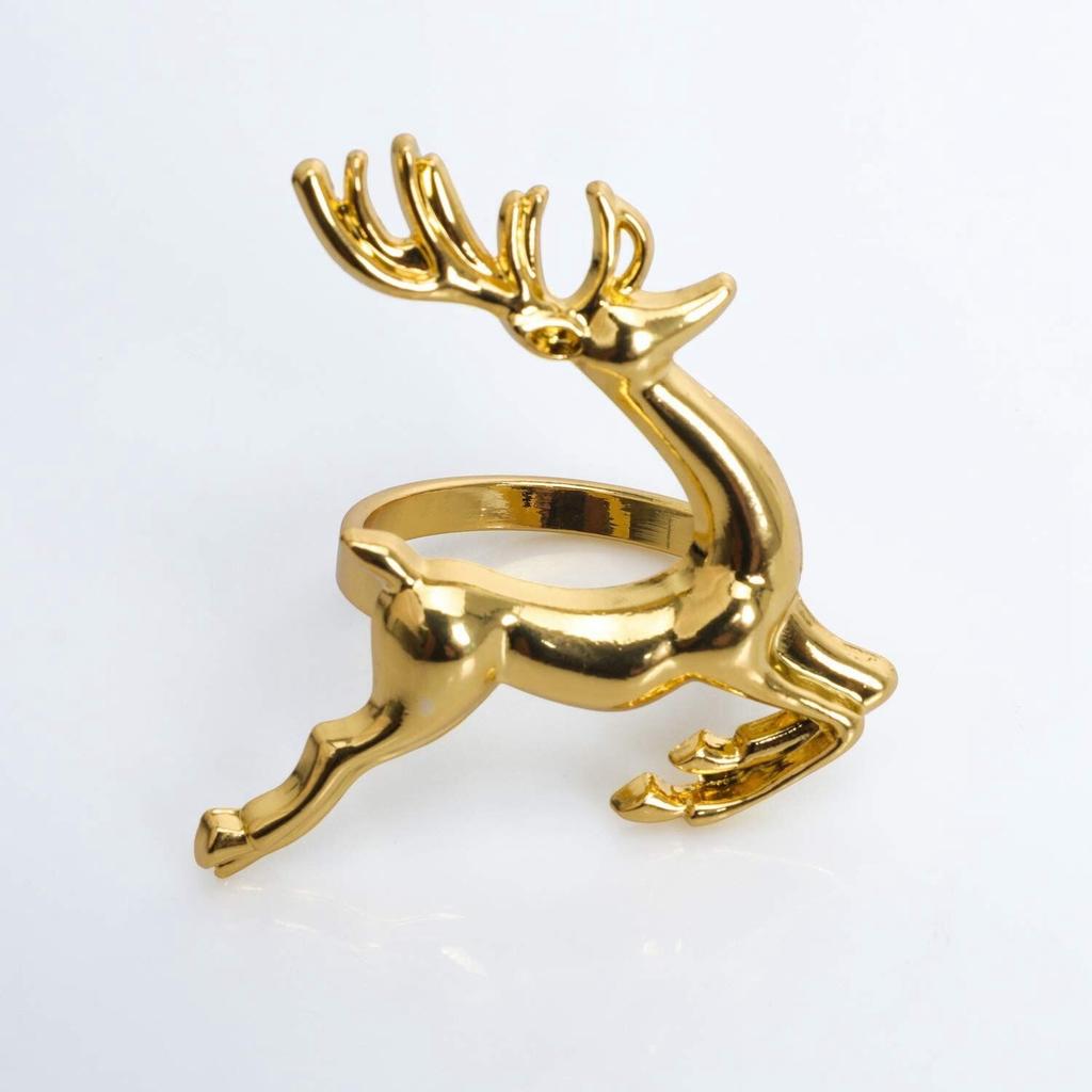 Metal Reindeer Napkin Rings Set of 6 by HitMyNeed
