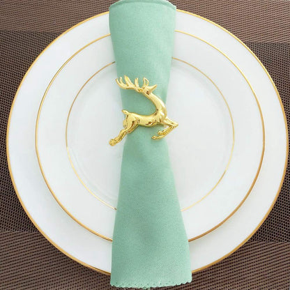Metal Reindeer Napkin Rings Set of 6 by HitMyNeed