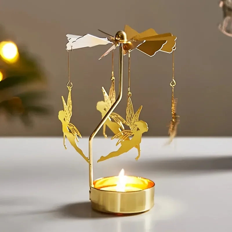 Metal Rotating Christmas Candle Holder Decoration by HitMyNeed
