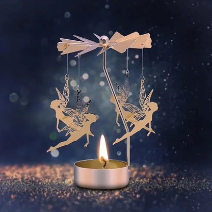 Metal Rotating Christmas Candle Holder Decoration by HitMyNeed