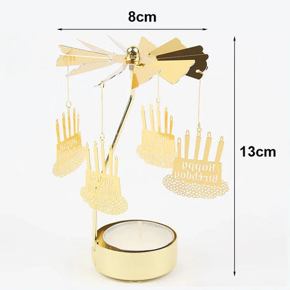 Metal Rotating Christmas Candle Holder Decoration by HitMyNeed