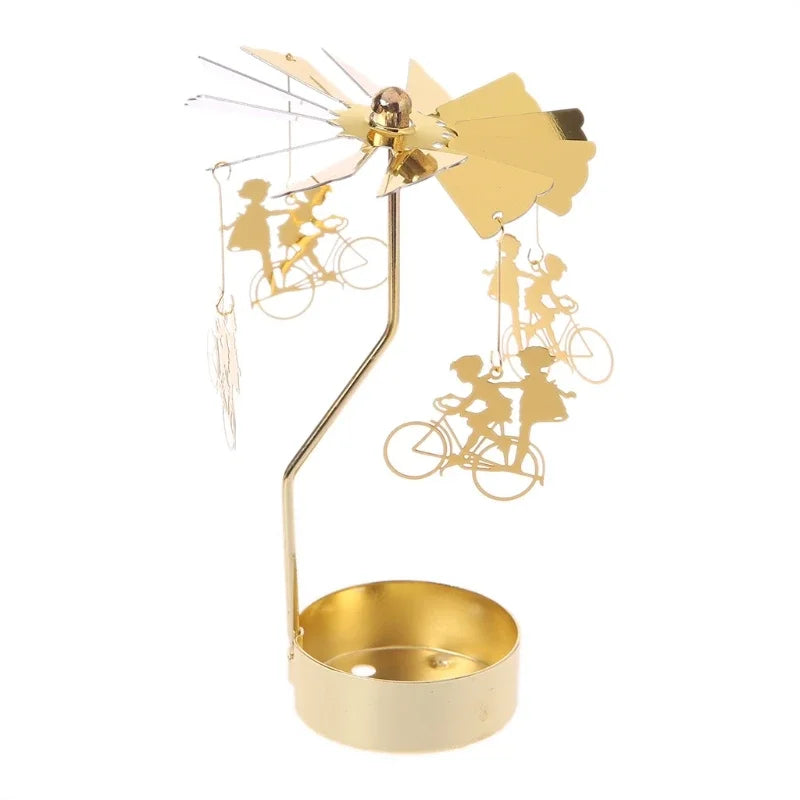 Metal Rotating Christmas Candle Holder Decoration bike by HitMyNeed