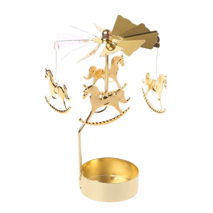 Metal Rotating Christmas Candle Holder Decoration carousel by HitMyNeed