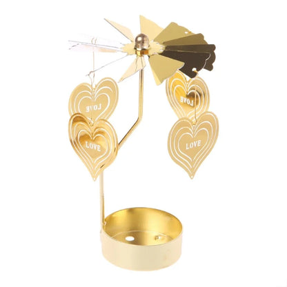 Metal Rotating Christmas Candle Holder Decoration loving-heart by HitMyNeed