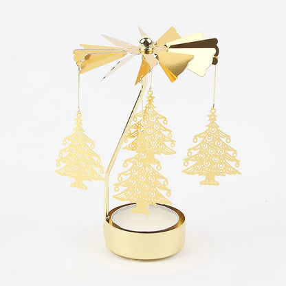 Metal Rotating Christmas Candle Holder Decoration pine-tree by HitMyNeed