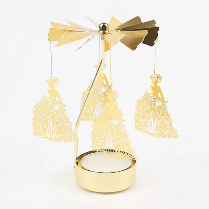 Metal Rotating Christmas Candle Holder Decoration princess by HitMyNeed