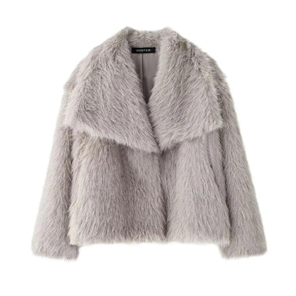 Metal Sequin Woven Stand Collar Jacket for Women by HitMyNeed