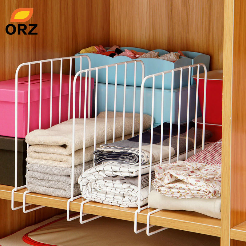 Metal Shelf Organizer Space-Saving Dividers (Set of 3) by HitMyNeed