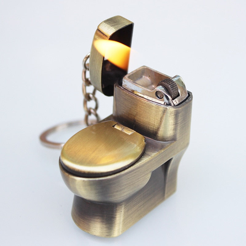 Metal Toilet Bowl Lighter Keychain by HitMyNeed