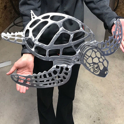 Metal Turtle Wall Art Hanging Decor 30 x 28cm by HitMyNeed