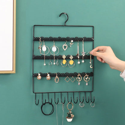 Metal Wall Mount Jewelry Organizer Rack by HitMyNeed