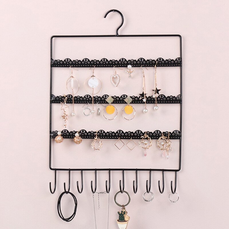 Metal Wall Mount Jewelry Organizer Rack by HitMyNeed