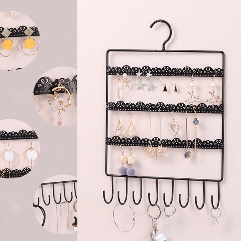 Metal Wall Mount Jewelry Organizer Rack by HitMyNeed