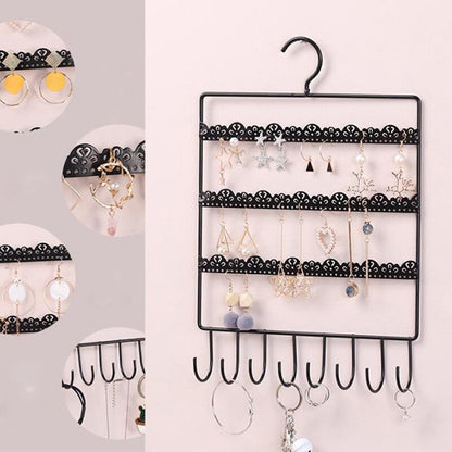 Metal Wall Mount Jewelry Organizer Rack by HitMyNeed