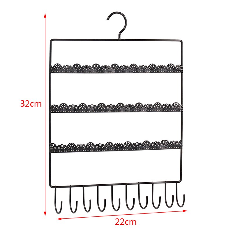 Metal Wall Mount Jewelry Organizer Rack by HitMyNeed