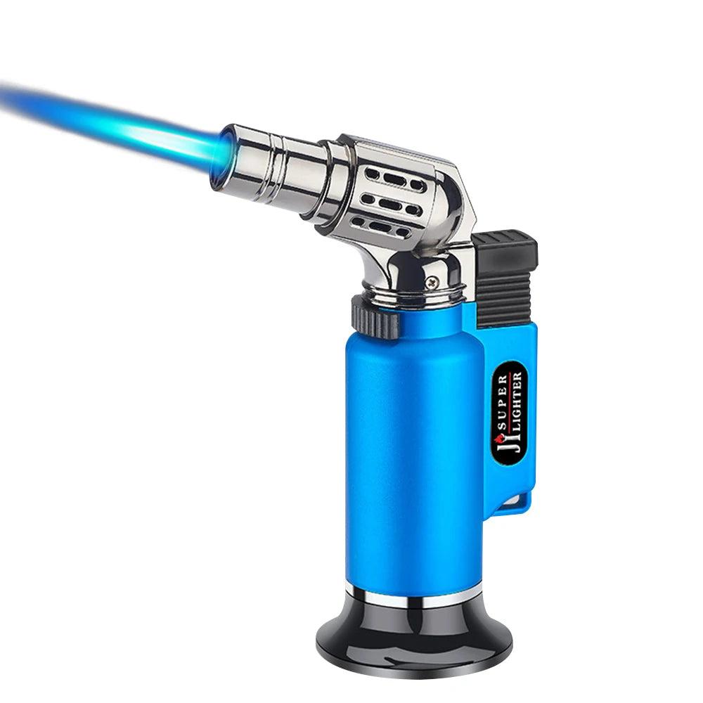 Metal Windproof Turbo Gas Torch Lighter blue by HitMyNeed