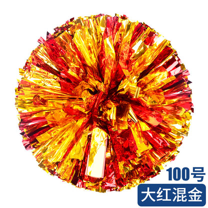 Metallic Cheerleader Pompom with Plastic Handle color-02 36cm by HitMyNeed