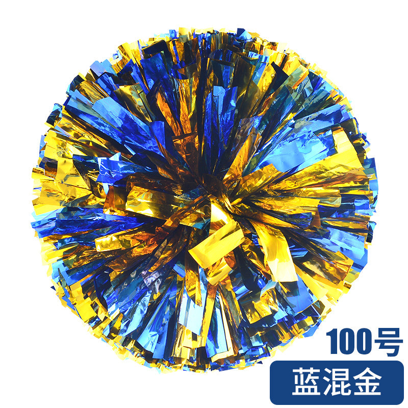 Metallic Cheerleader Pompom with Plastic Handle color-04 36cm by HitMyNeed