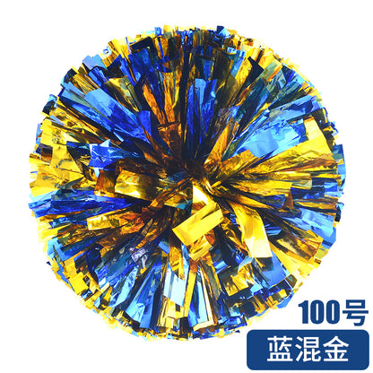 Metallic Cheerleader Pompom with Plastic Handle color-04 36cm by HitMyNeed