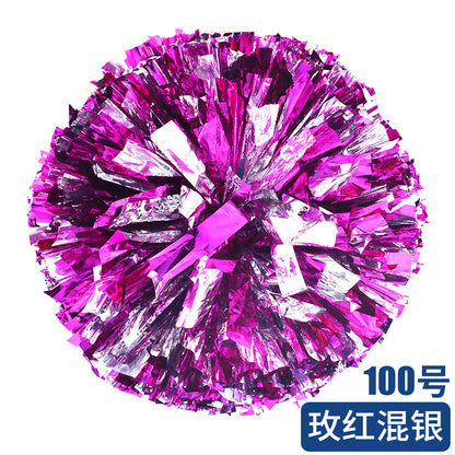Metallic Cheerleader Pompom with Plastic Handle color-08 36cm by HitMyNeed