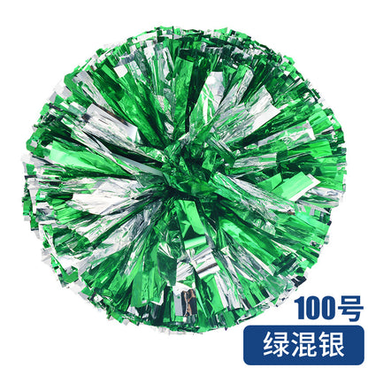 Metallic Cheerleader Pompom with Plastic Handle color-10 36cm by HitMyNeed