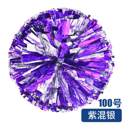 Metallic Cheerleader Pompom with Plastic Handle color-11 36cm by HitMyNeed