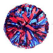Metallic Cheerleader Pompom with Plastic Handle color-12 36cm by HitMyNeed