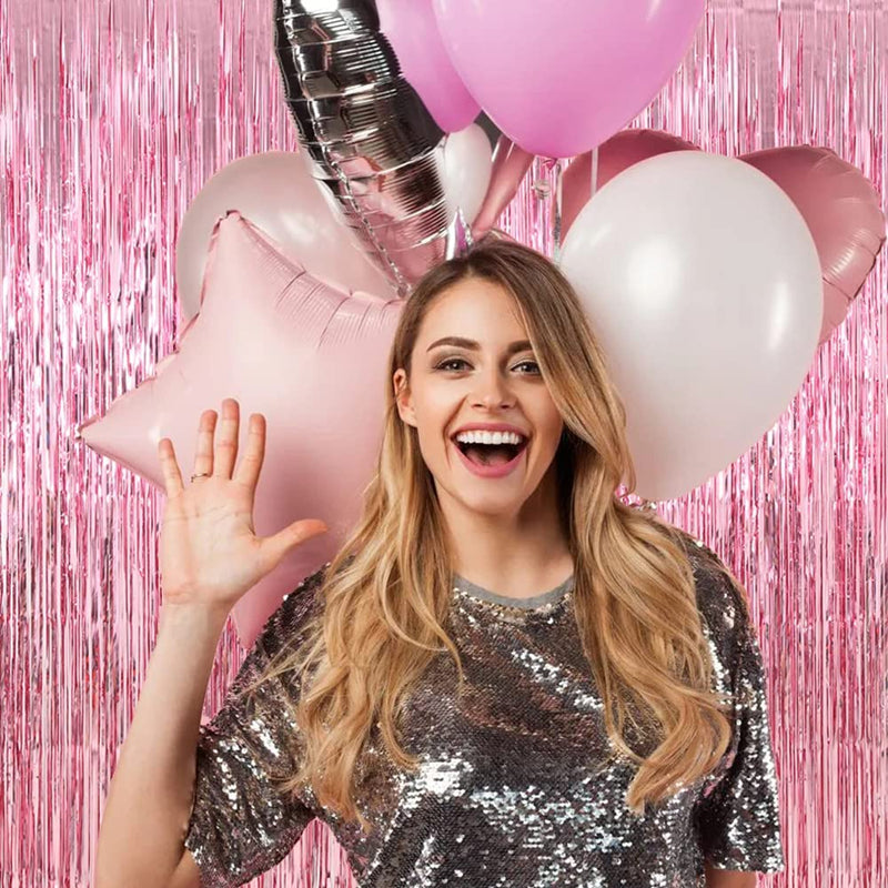 Metallic Foil Backdrop Curtain 2 x 1m by HitMyNeed