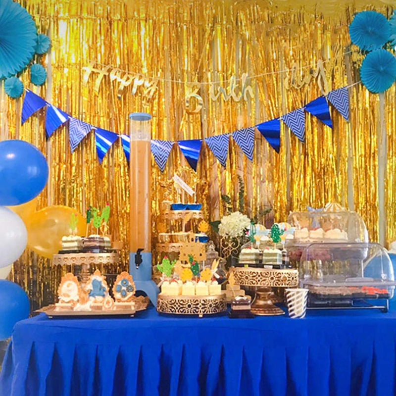 Metallic Foil Backdrop Curtain 2 x 1m by HitMyNeed