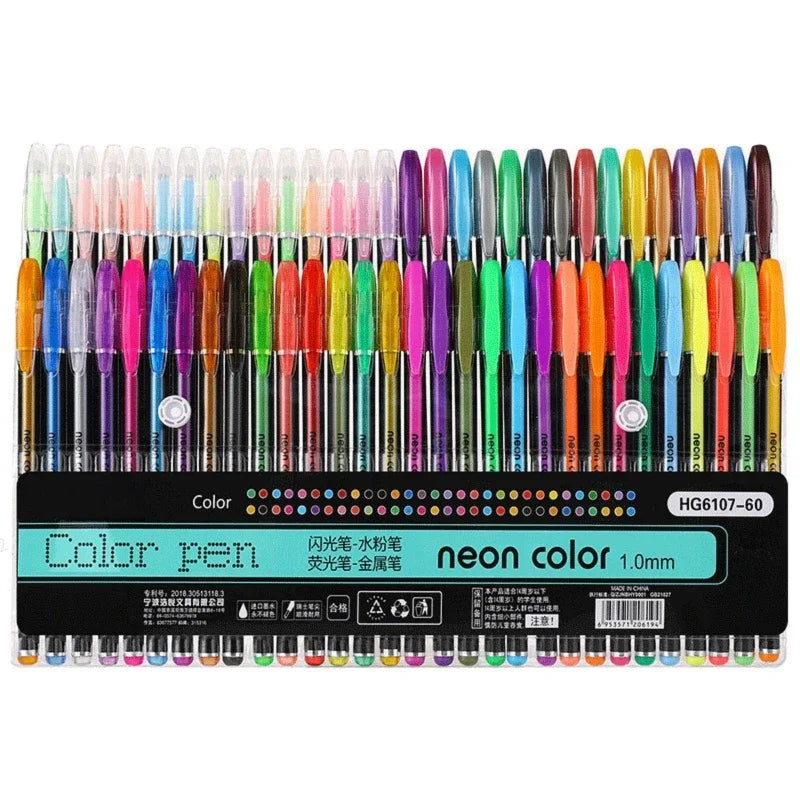 Metallic Glitter Gel Pen & Highlighter Sets 18-colors-pen by HitMyNeed