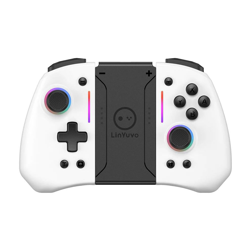Meteor Light Wireless Joypad for Switch with RGB & Turbo white by HitMyNeed