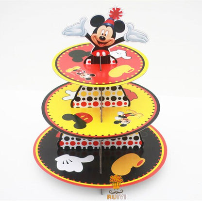 Mickey Mouse Cardboard Cupcake Stand, 3-Tier by HitMyNeed
