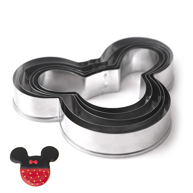 Mickey Mouse Stainless Steel Cookie Cutter Set 5pcs by HitMyNeed