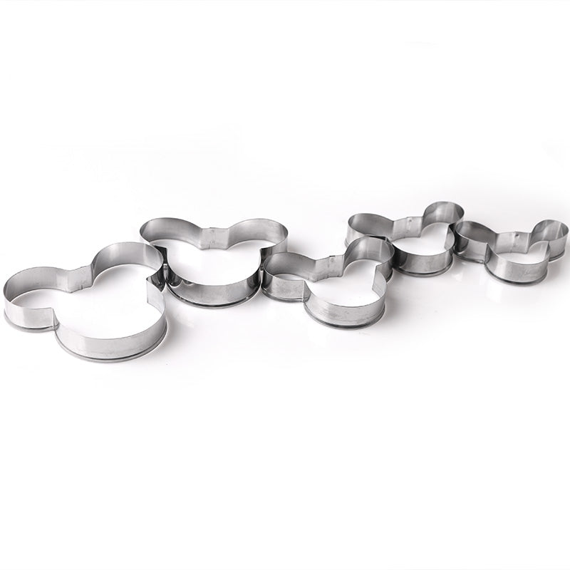 Mickey Mouse Stainless Steel Cookie Cutter Set 5pcs by HitMyNeed