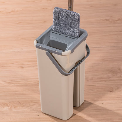 Microfiber Flat Mop and Double-Chamber Bucket System by HitMyNeed