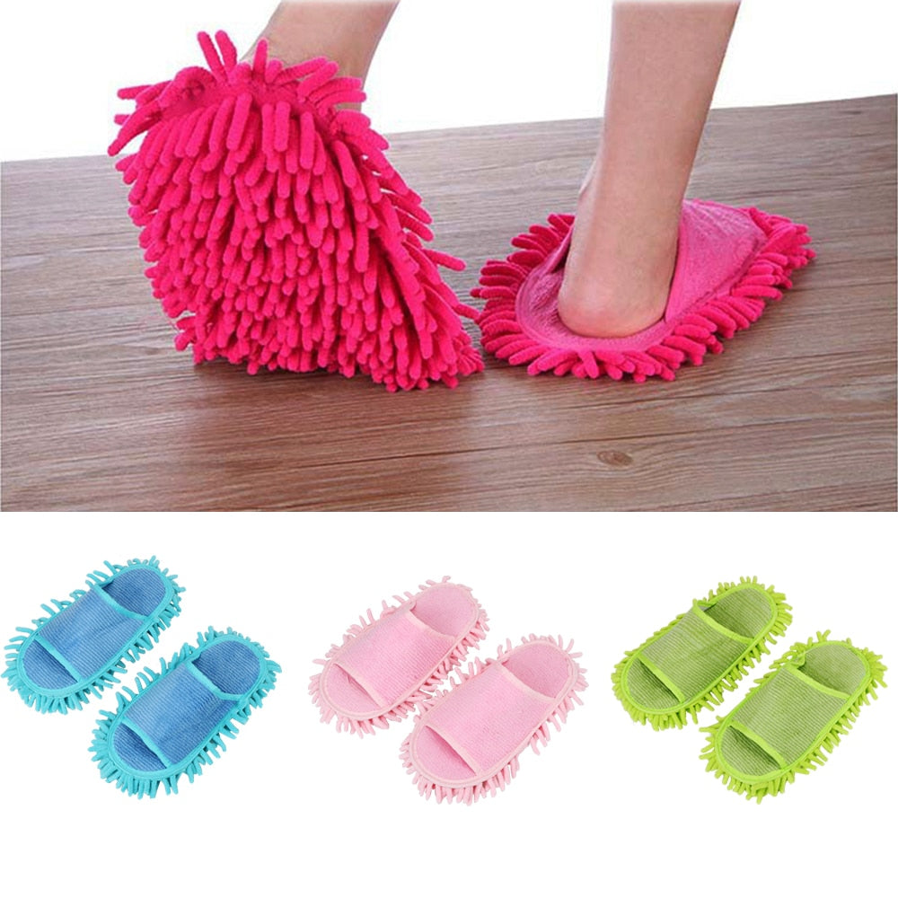 Microfiber Floor Cleaning Slipper Mops (1 Pair) by HitMyNeed