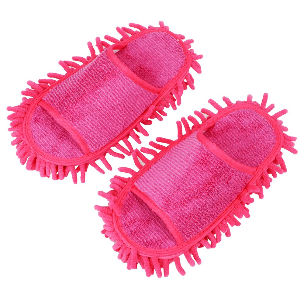 Microfiber Floor Cleaning Slipper Mops (1 Pair) rose by HitMyNeed