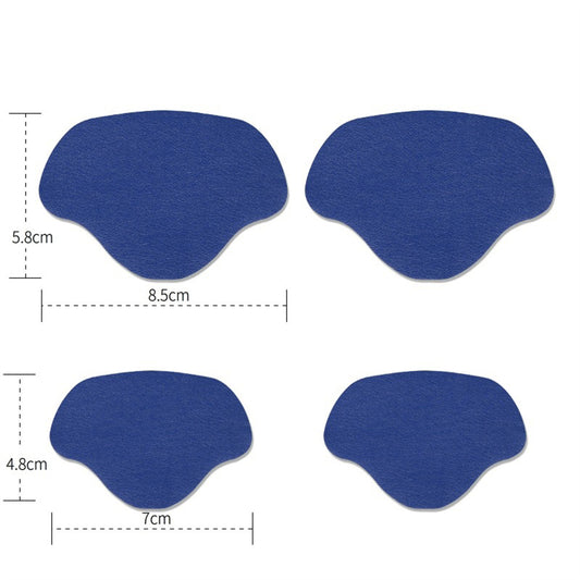 Microfiber Heel Stickers 4-Pack for Blister Protection royal-blue by HitMyNeed