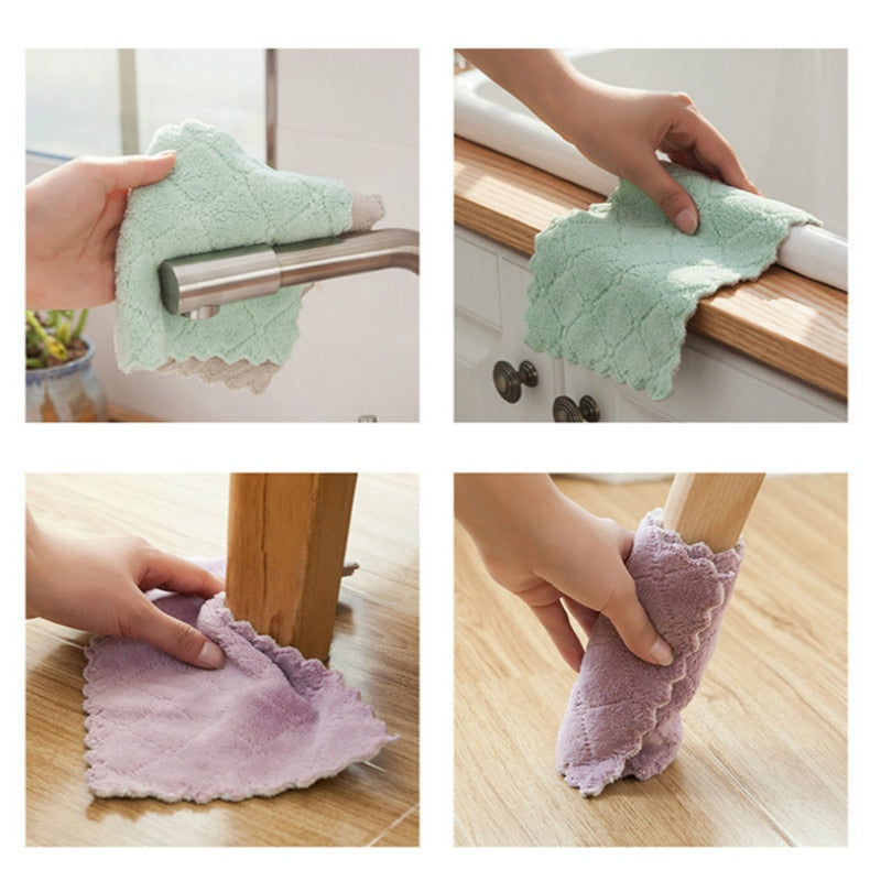 Microfiber Multipurpose Cleaning Towels (8 Pack) by HitMyNeed