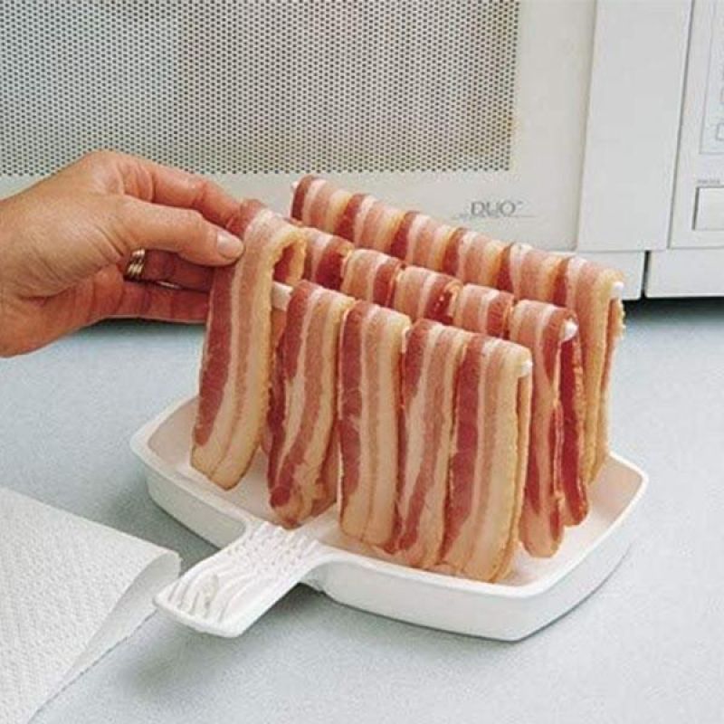 Microwave Bacon Cooker Rack with Drip Tray by HitMyNeed