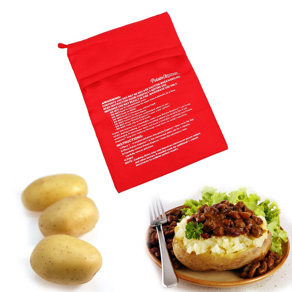 Microwave Baked Potato Bag Reusable Cooking Pouch by HitMyNeed