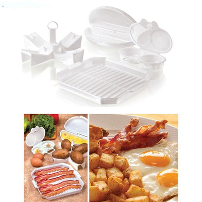 Microwave Egg, Bacon & Potato Cooker 4-Piece Set by HitMyNeed