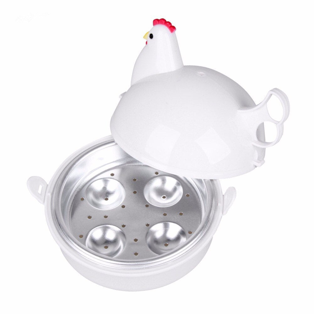 Microwave Egg Boiler Stainless Steel Steamer, 4-Egg by HitMyNeed