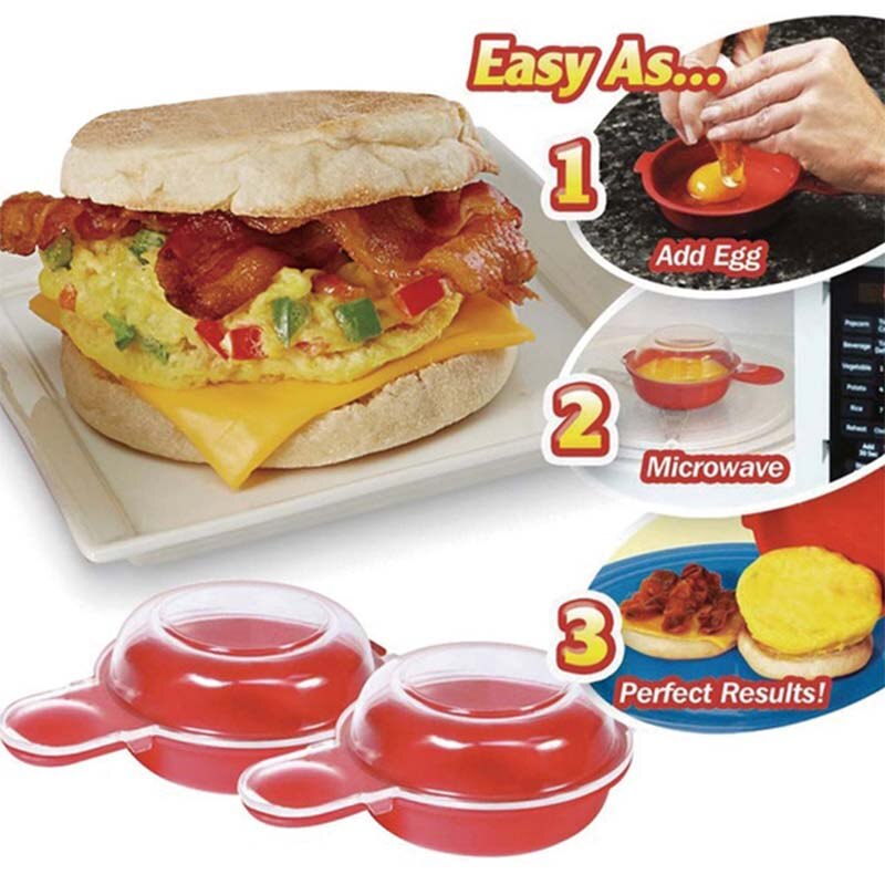Microwave Egg Cooker & Omelet Maker Set (2 Pack) by HitMyNeed