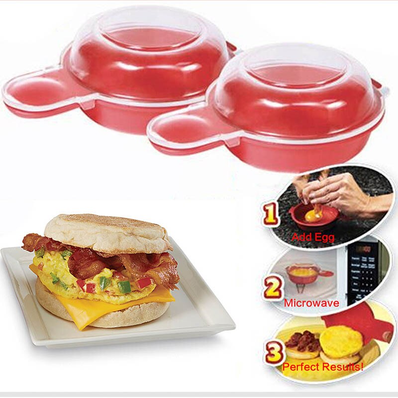 Microwave Egg Cooker & Omelet Maker Set (2 Pack) by HitMyNeed